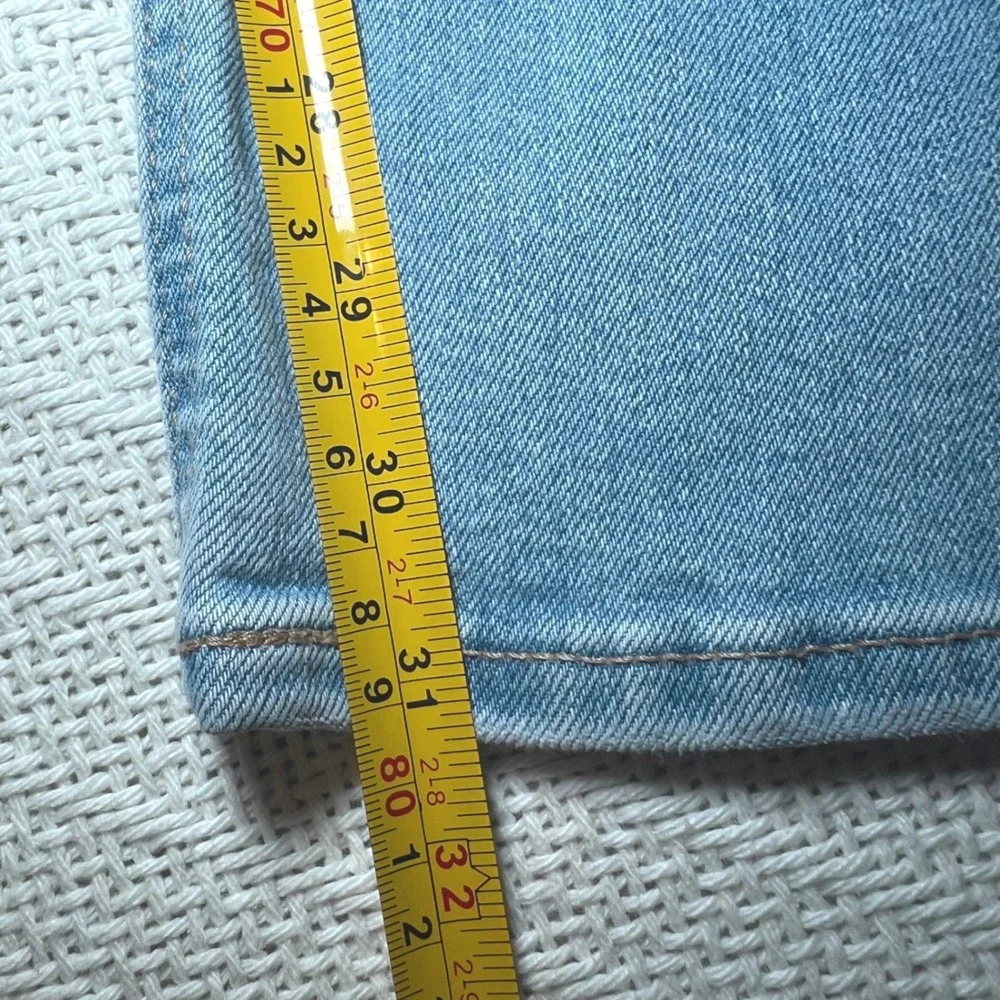 Levis Superlow Bootcut Jeans Light Wash Loose Fit Distressed Low Rise Grunge 26